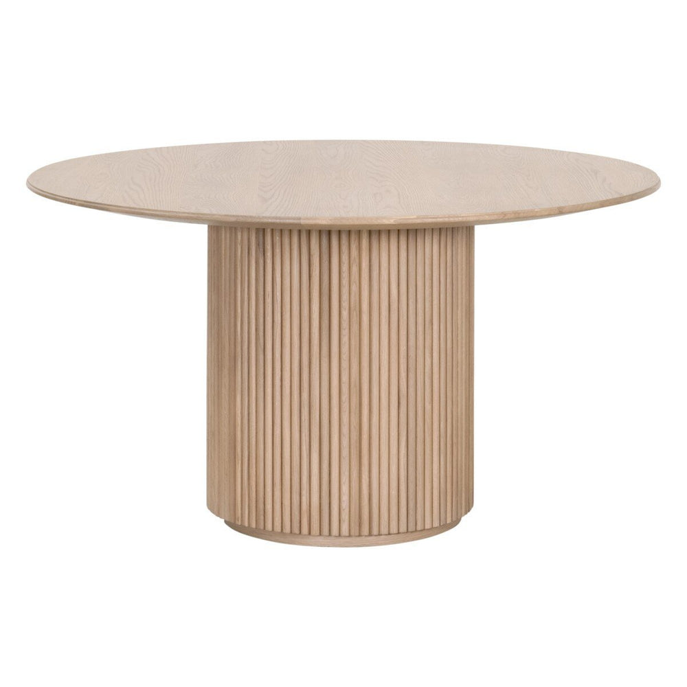 Belfast 54" Round Dining Table in Natural Oak Round Dining Table modern furniture Contempo Furniture