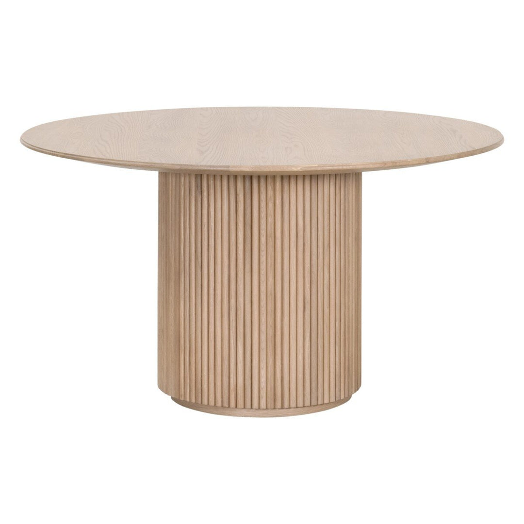 Belfast 54" Round Dining Table in Natural Oak Round Dining Table modern furniture Contempo Furniture