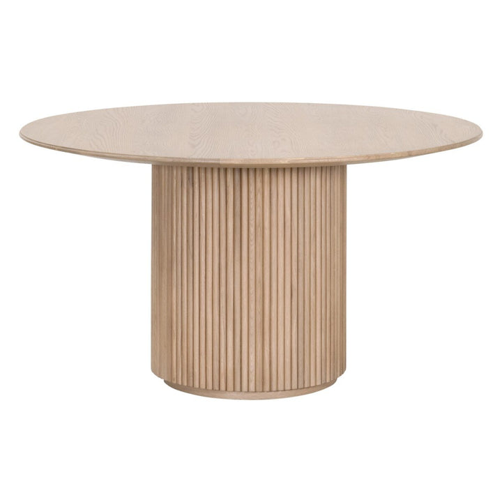 Belfast 54" Round Dining Table in Natural Oak Round Dining Table modern furniture Contempo Furniture