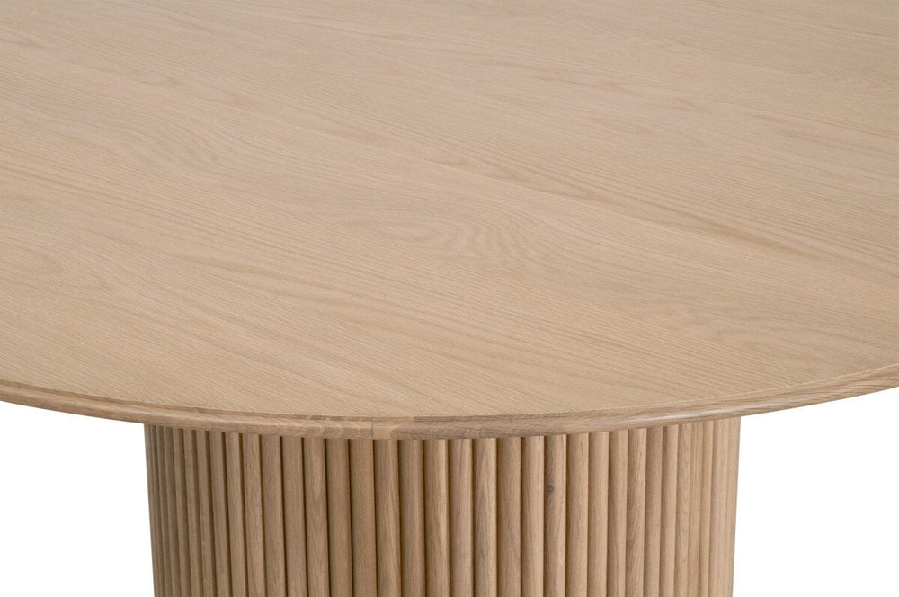 Belfast 54" Round Dining Table in Natural Oak Round Dining Table modern furniture Contempo Furniture