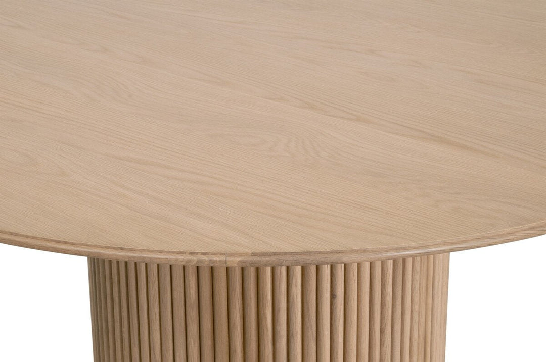 Belfast 54" Round Dining Table in Natural Oak Round Dining Table modern furniture Contempo Furniture