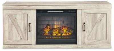 Bellaby 4 - Piece Entertainment Center with Electric Fireplace - Beige Entertainment Centers modern furniture Contempo Furniture