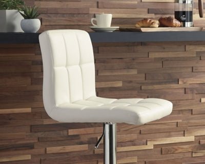 Bellatier Adjustable Height Bar Stool - Beige Stool Set modern furniture Contempo Furniture
