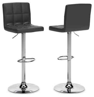 Bellatier Adjustable Height Bar Stool - Black Stool Set modern furniture Contempo Furniture
