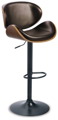Bellatier Adjustable Height Bar Stool - Dark Brown Adjustable Height modern furniture Contempo Furniture