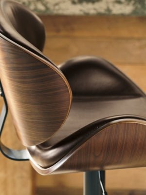 Bellatier Adjustable Height Bar Stool - Dark Brown Adjustable Height modern furniture Contempo Furniture