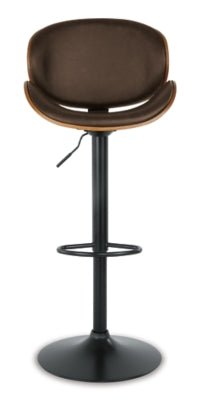Bellatier Adjustable Height Bar Stool - Dark Brown Adjustable Height modern furniture Contempo Furniture