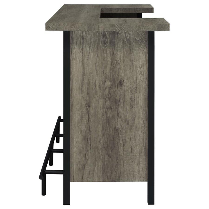 Bellemore - Freestanding Home Bar Wine Cabinet - Gray Driftwood Wine Cabinet modern furniture Contempo Furniture