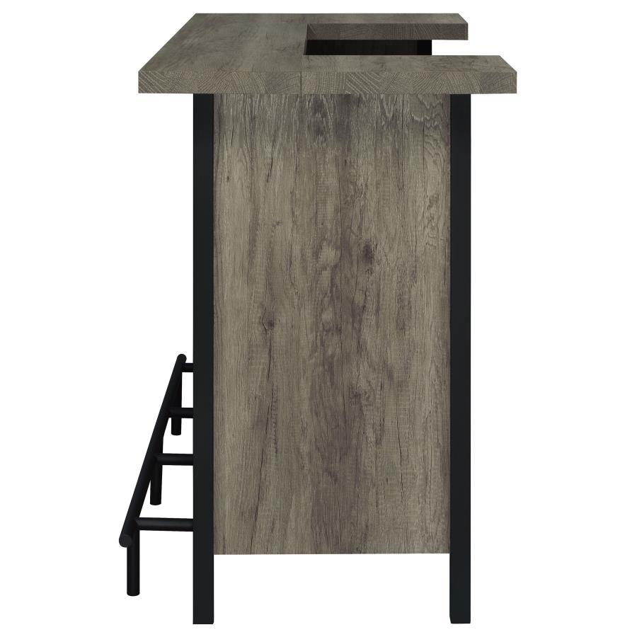 Bellemore - Freestanding Home Bar Wine Cabinet - Gray Driftwood Wine Cabinet modern furniture Contempo Furniture