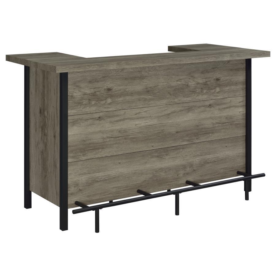 Bellemore - Freestanding Home Bar Wine Cabinet - Gray Driftwood Wine Cabinet modern furniture Contempo Furniture