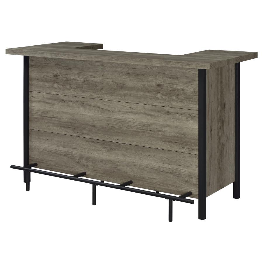 Bellemore - Freestanding Home Bar Wine Cabinet - Gray Driftwood Wine Cabinet modern furniture Contempo Furniture