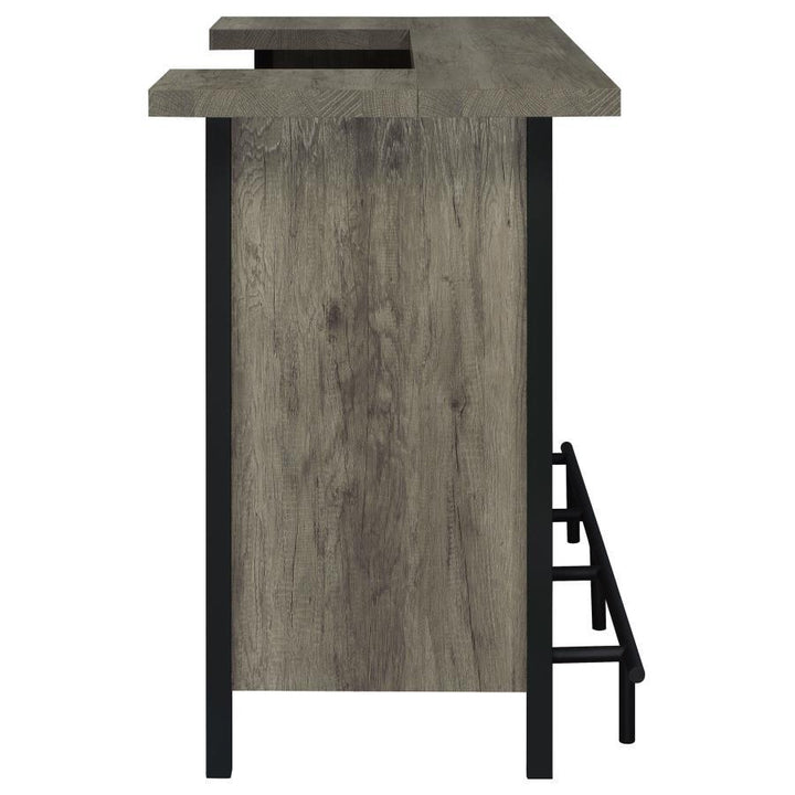 Bellemore - Freestanding Home Bar Wine Cabinet - Gray Driftwood Wine Cabinet modern furniture Contempo Furniture