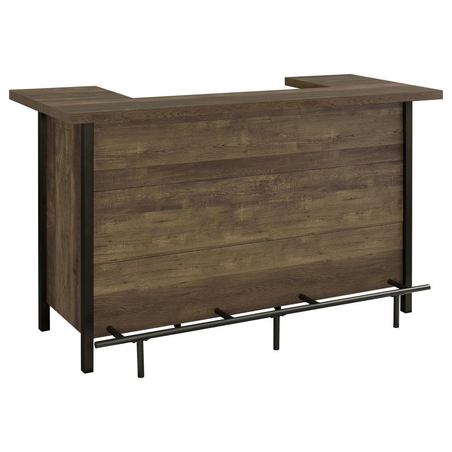 Bellemore - Freestanding Home Bar Wine Cabinet - Rustic Oak Wine Cabinet modern furniture Contempo Furniture