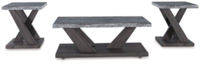 Bensonale Table (Set of 3) - Dark Gray Table Set modern furniture Contempo Furniture
