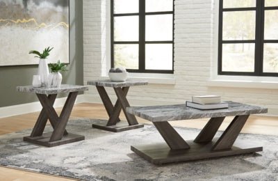 Bensonale Table (Set of 3) - Dark Gray Table Set modern furniture Contempo Furniture