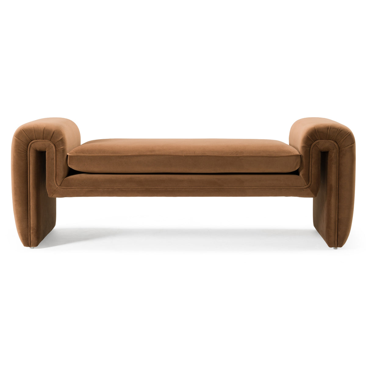 Bentley - Modern Brown Velvet Bench