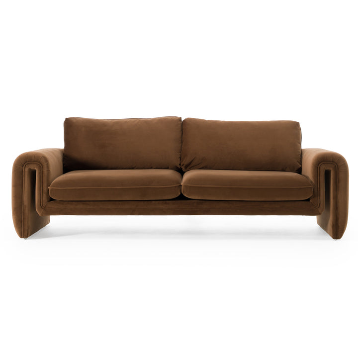 Bentley - Modern Brown Velvet Sofa