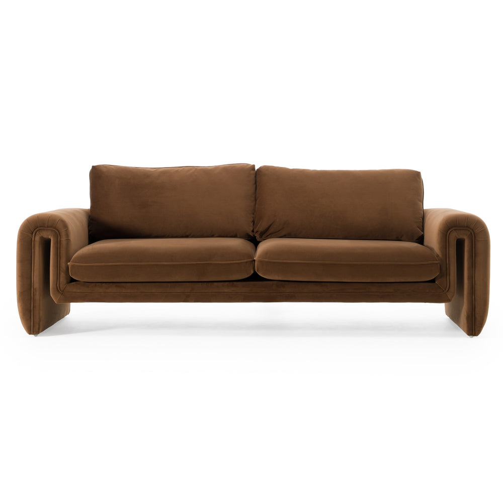 Bentley - Modern Brown Velvet Sofa