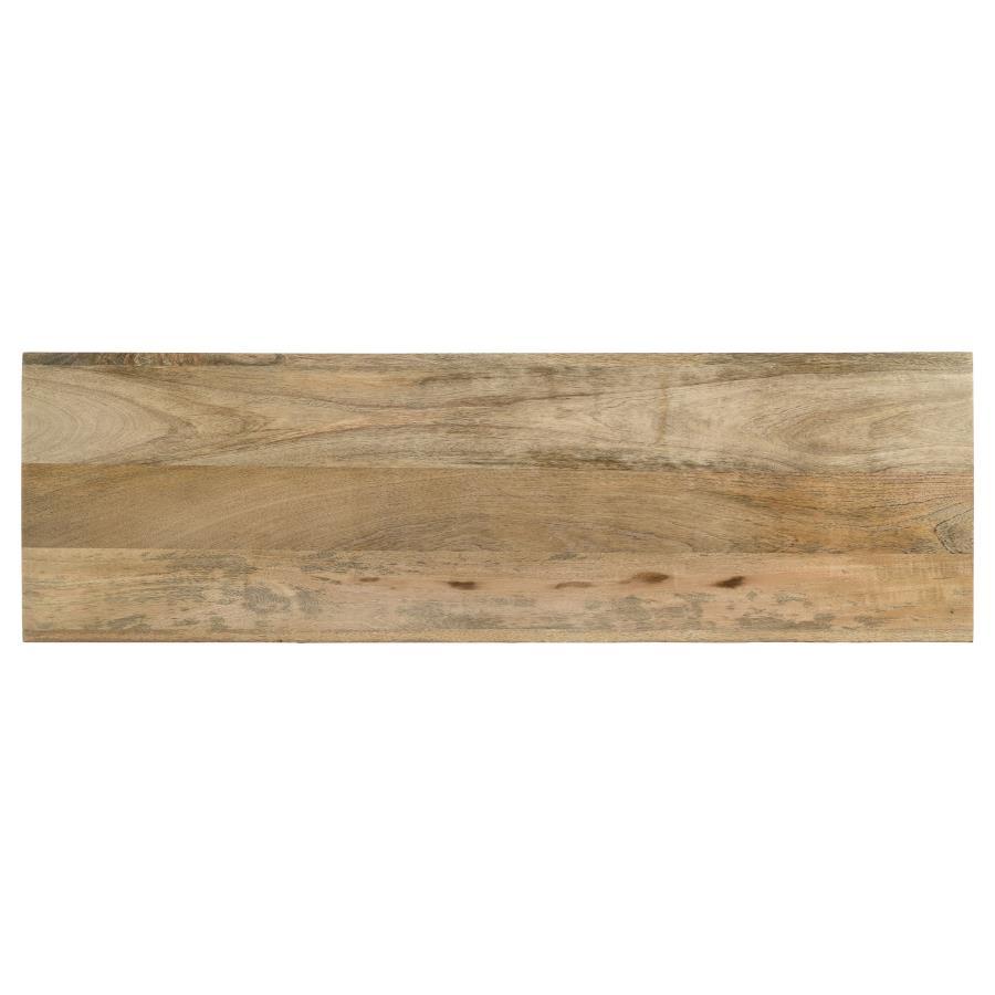 Benton - Rectangular Solid Wood Sofa Console Table - Natural Console Table modern furniture Contempo Furniture