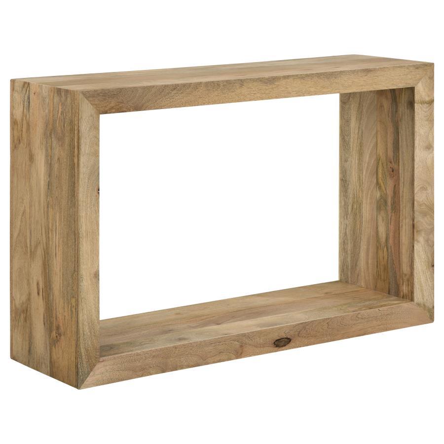 Benton - Rectangular Solid Wood Sofa Console Table - Natural Console Table modern furniture Contempo Furniture