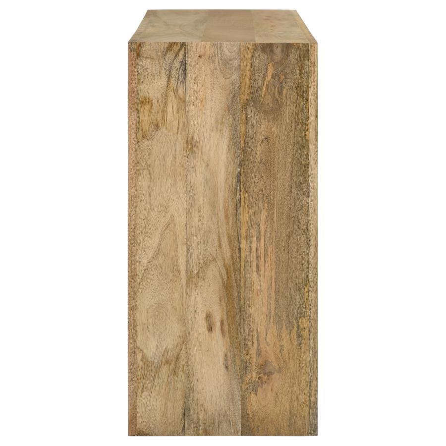 Benton - Rectangular Solid Wood Sofa Console Table - Natural Console Table modern furniture Contempo Furniture