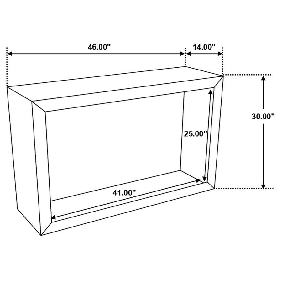 Benton - Rectangular Solid Wood Sofa Console Table - Natural Console Table modern furniture Contempo Furniture