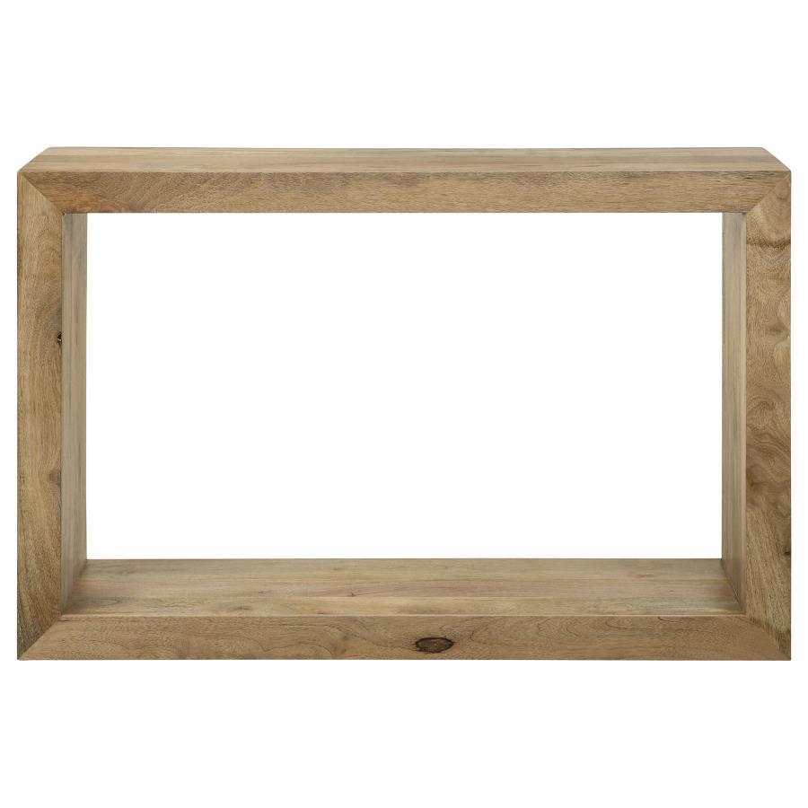 Benton - Rectangular Solid Wood Sofa Console Table - Natural Console Table modern furniture Contempo Furniture