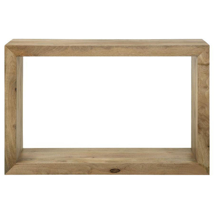 Benton - Rectangular Solid Wood Sofa Console Table - Natural Console Table modern furniture Contempo Furniture