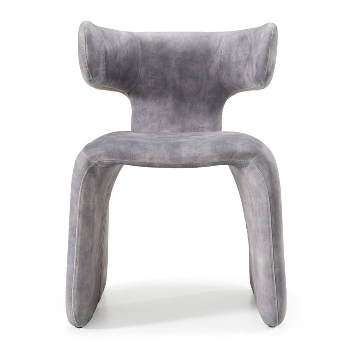 Bergman - Modern Grey-Blue Velvet Dining Chair