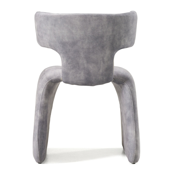 Bergman - Modern Grey-Blue Velvet Dining Chair