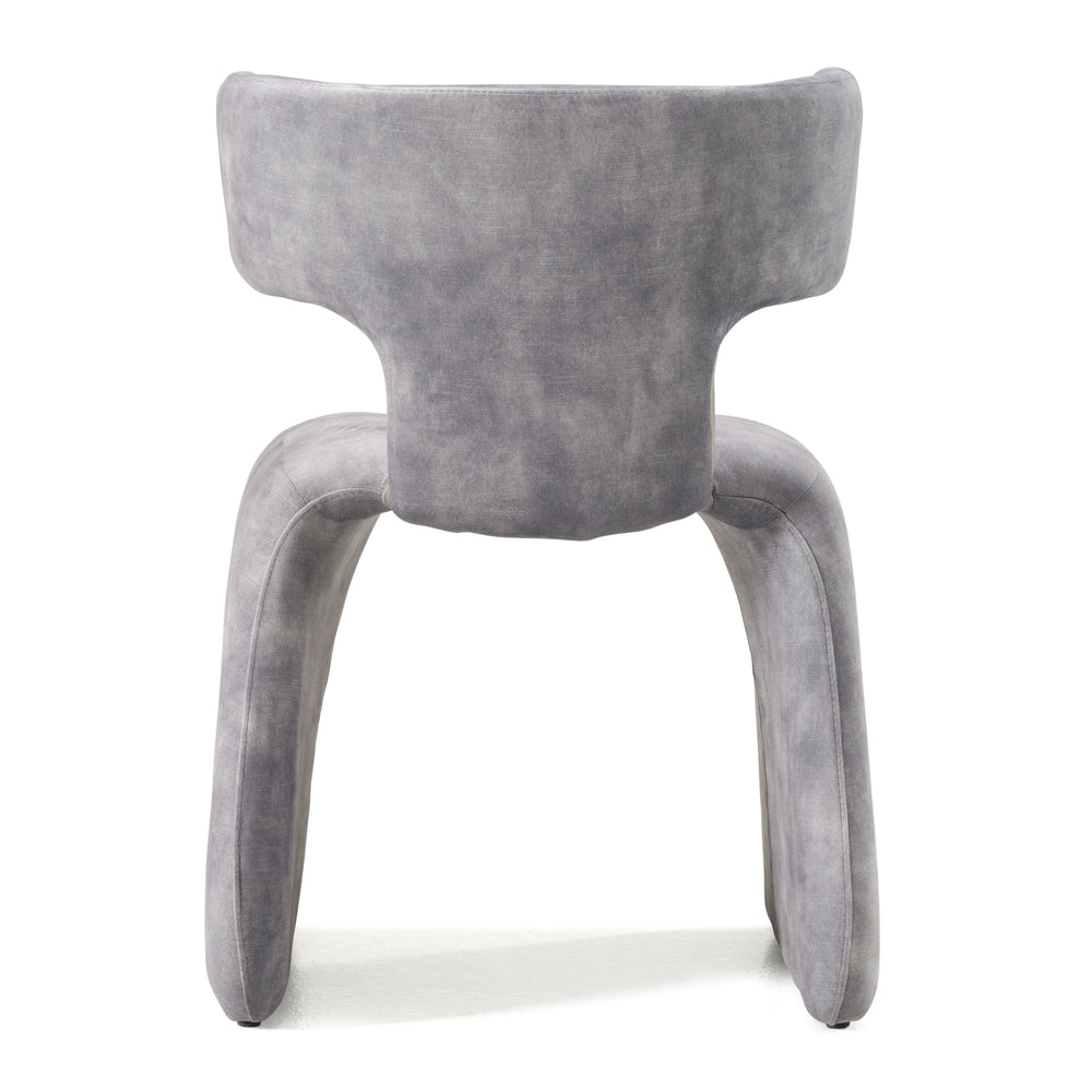 Bergman - Modern Grey-Blue Velvet Dining Chair