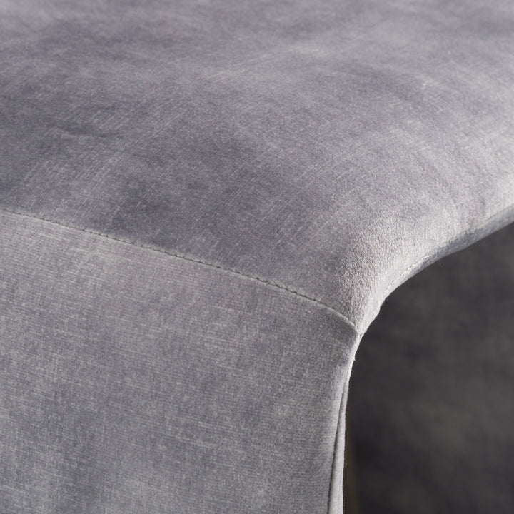 Bergman - Modern Grey-Blue Velvet Dining Chair