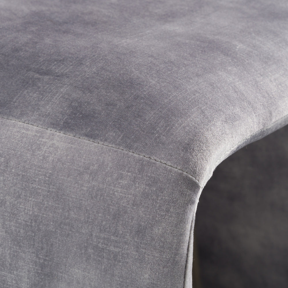Bergman - Modern Grey-Blue Velvet Dining Chair
