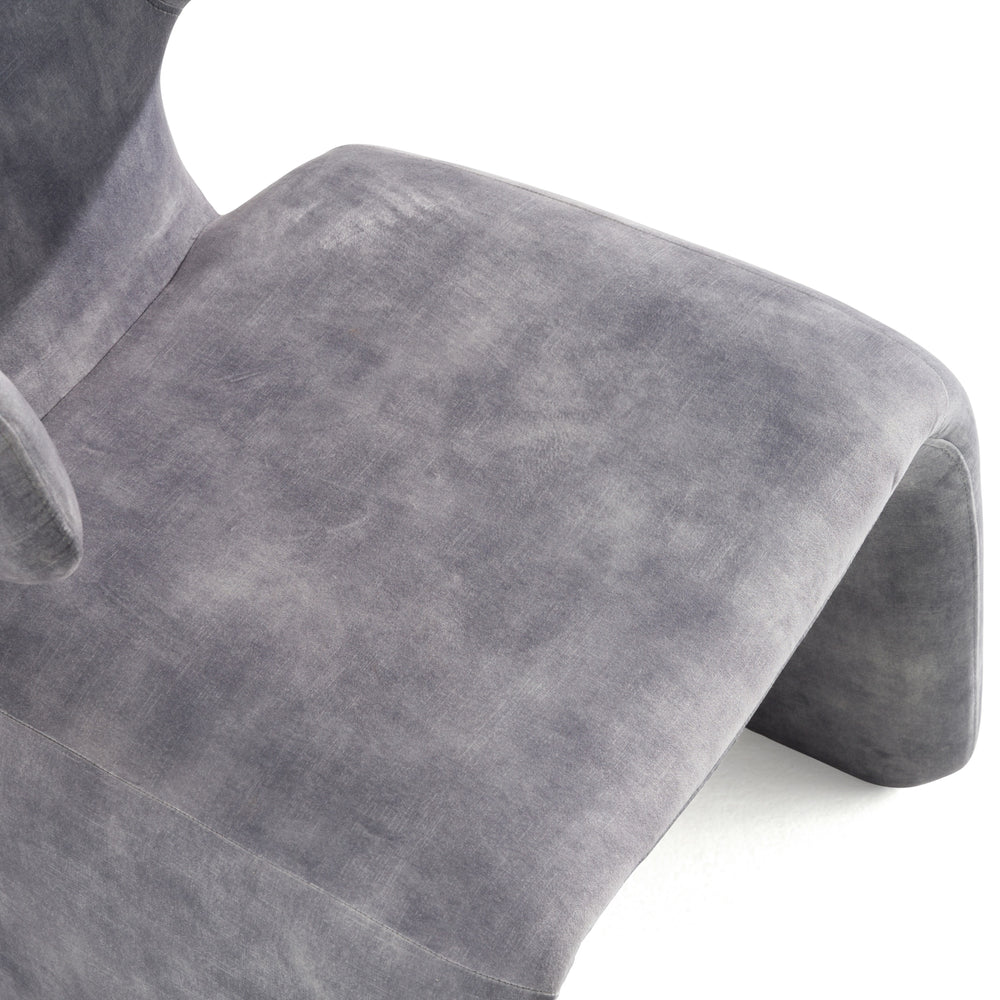 Bergman - Modern Grey-Blue Velvet Dining Chair