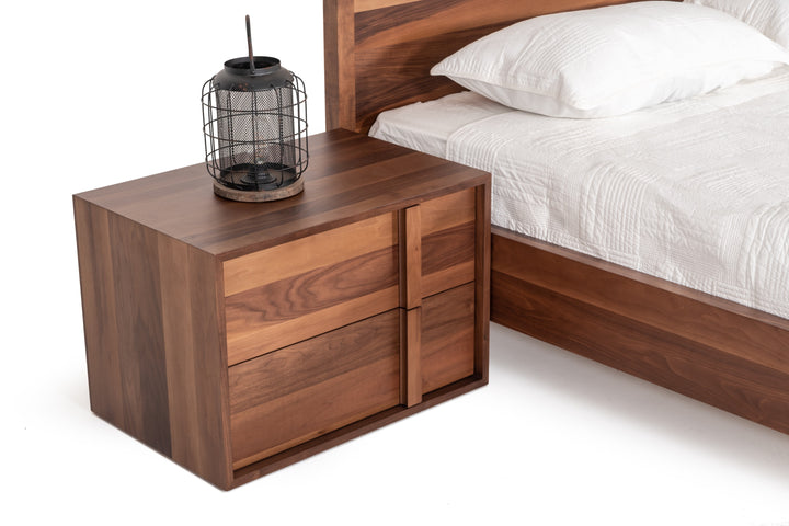 Berlin  Modern Walnut Nightstand
