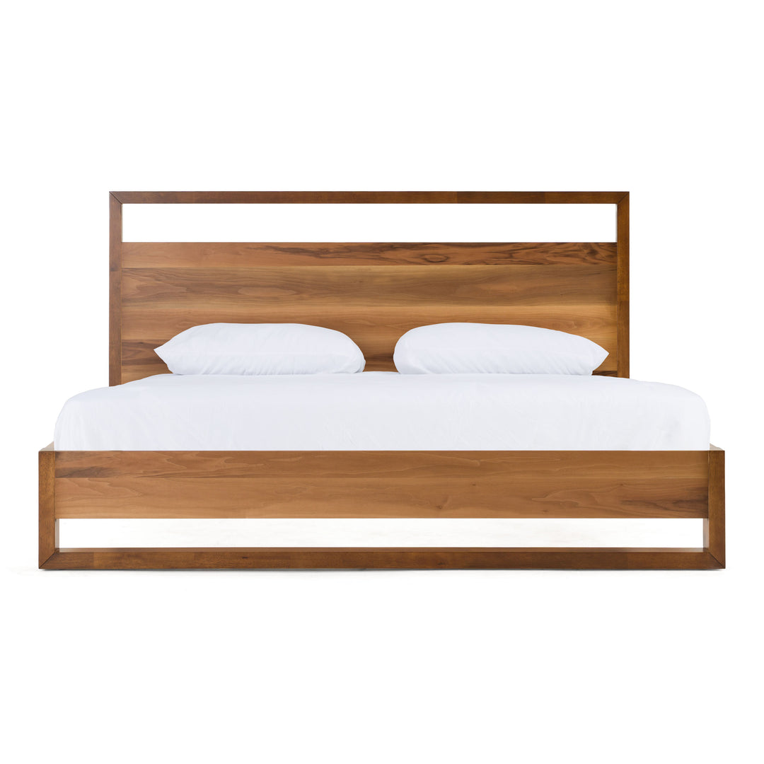 Berlin  Modern Walnut Bed