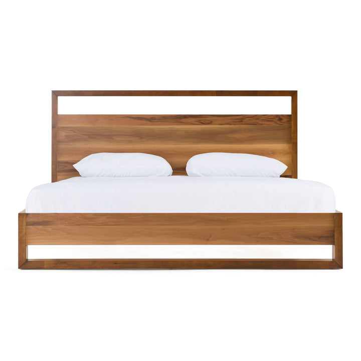 Berlin  Modern Walnut Bed
