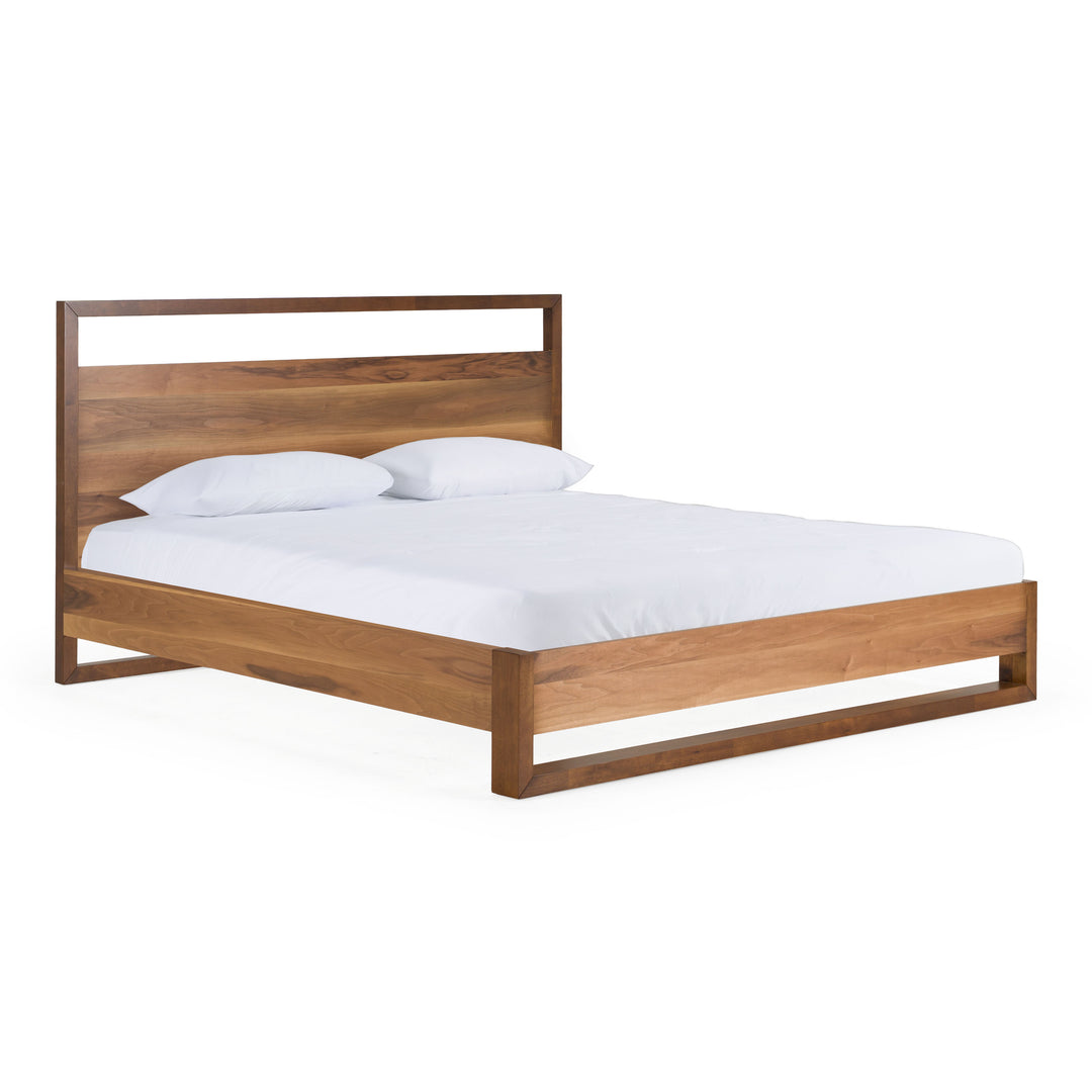 Berlin  Modern Walnut Bed