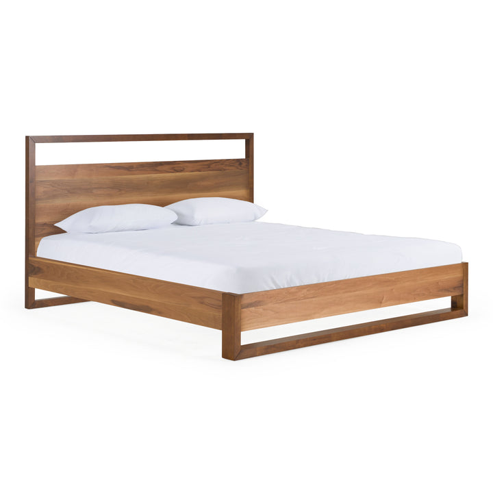 Berlin  Modern Walnut Bed
