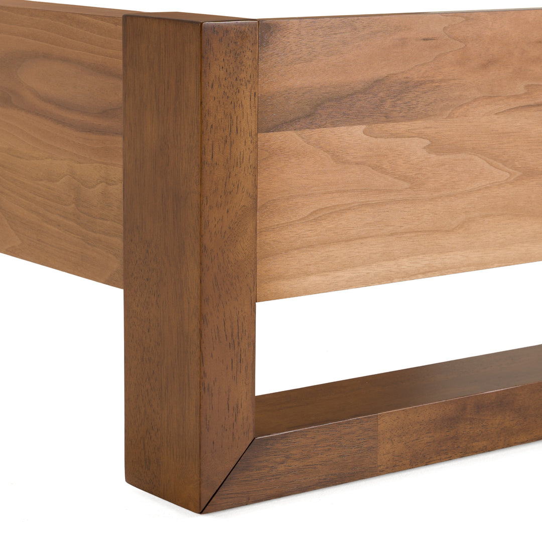 Berlin  Modern Walnut Bed