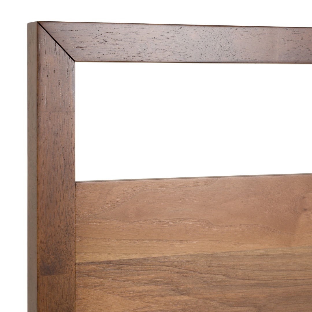 Berlin  Modern Walnut Bed