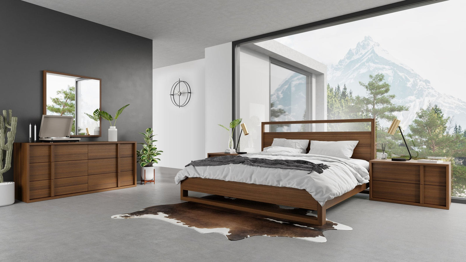 Eastern King Nova Domus Berlin - Modern Walnut Bedroom Set