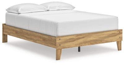Bermacy Full Platform Bed - Light Brown Platform Bed modern furniture Contempo Furniture