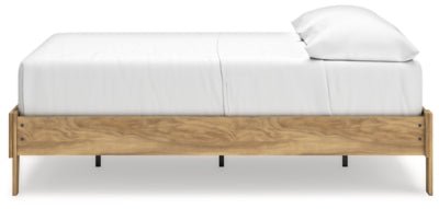 Bermacy Full Platform Bed - Light Brown Platform Bed modern furniture Contempo Furniture