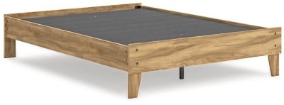 Bermacy Full Platform Bed - Light Brown Platform Bed modern furniture Contempo Furniture