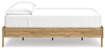 Bermacy Full Platform Bed - Light Brown Platform Bed modern furniture Contempo Furniture