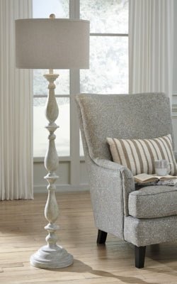 Bernadate Floor Lamp - Beige Floor Lamp modern furniture Contempo Furniture