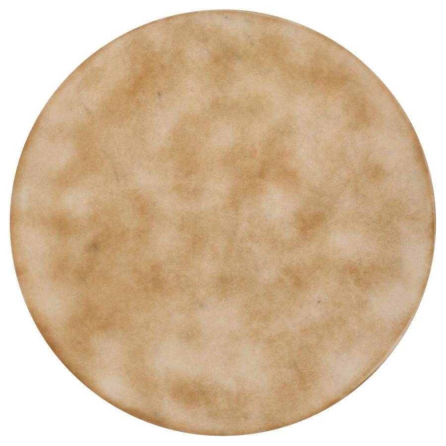 Bernardo - Round Wire Frame Side Table - Natural And Gunmetal Side Table modern furniture Contempo Furniture