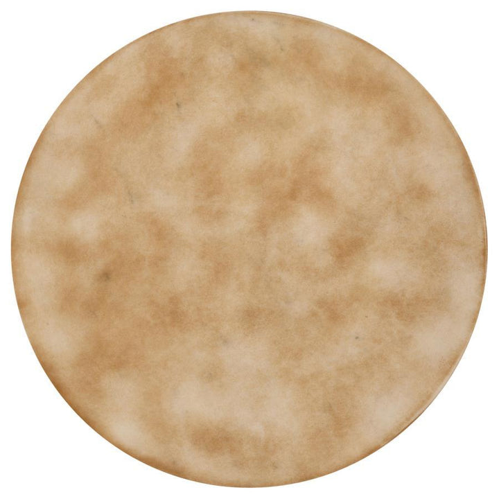 Bernardo - Round Wire Frame Side Table - Natural And Gunmetal Side Table modern furniture Contempo Furniture