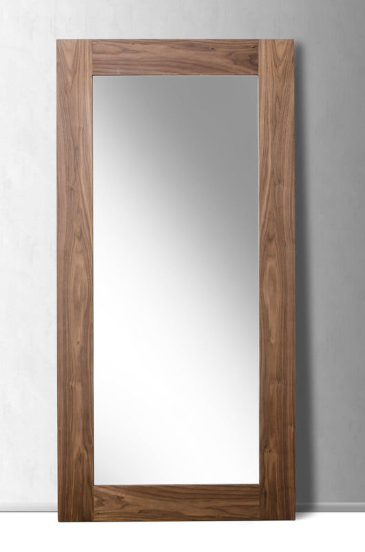 Beth Mid-Century Walnut Floor Mirror